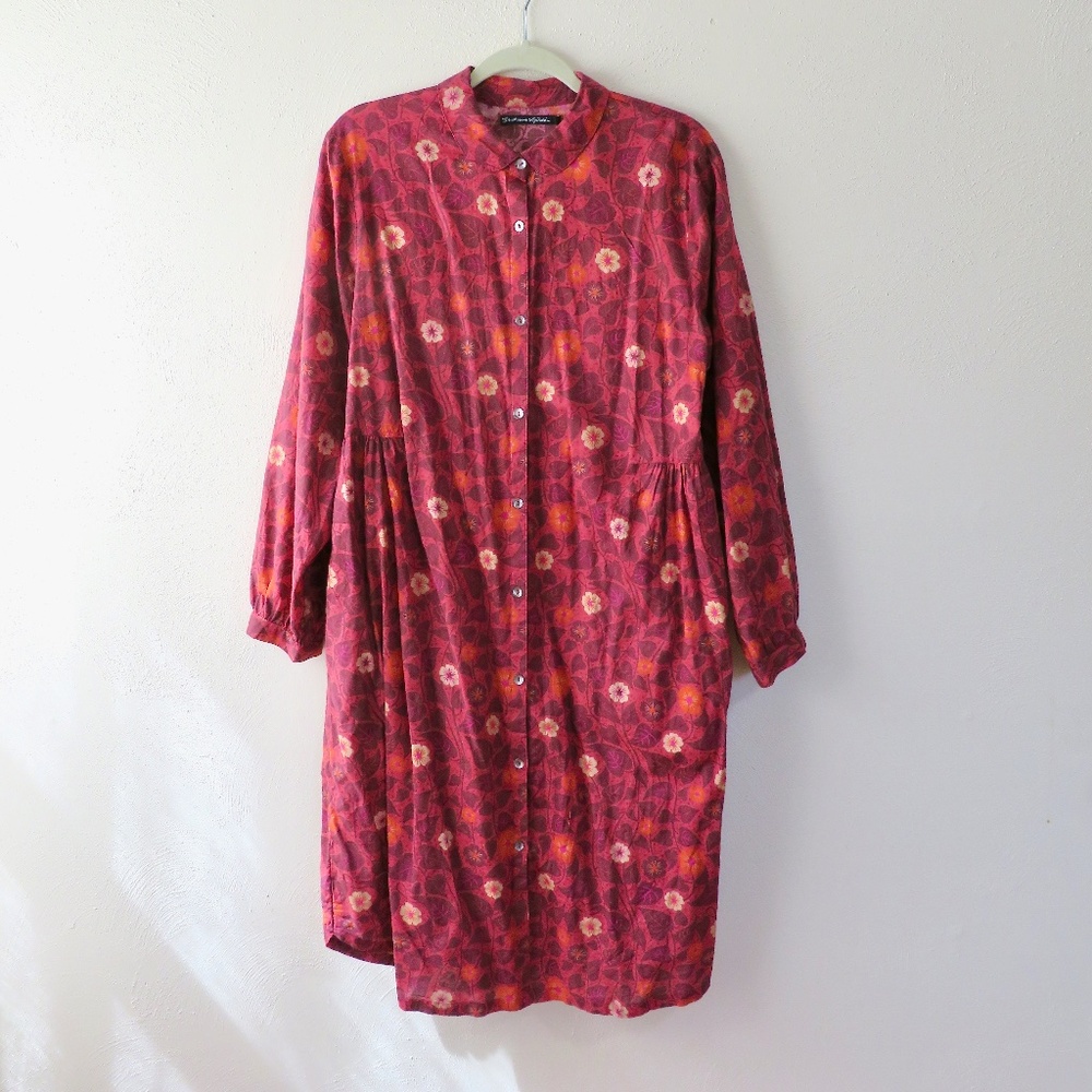 Gudrun Sjoden Red Floral Midi Dress